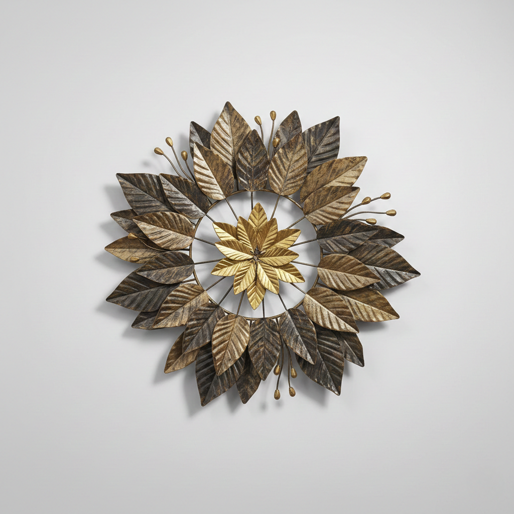 Leaf-Shaped Metal Wall Art