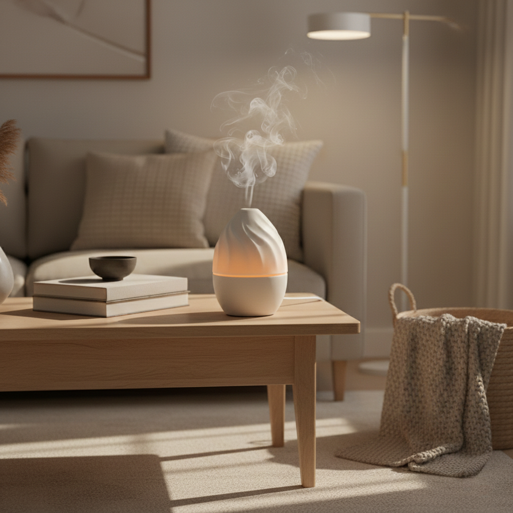 Ceramic Aroma Diffuser with LED Light