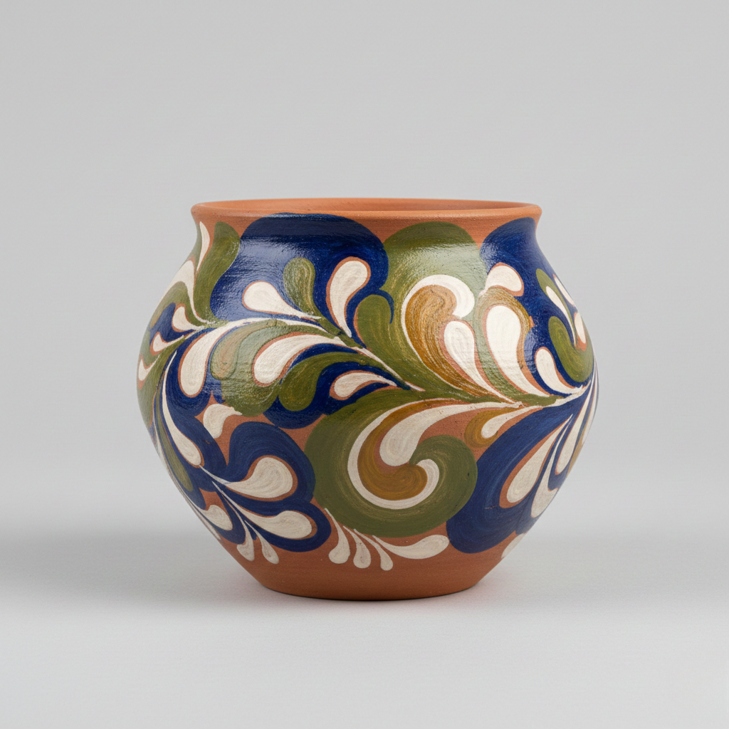 Hand-Painted Decorative Plant Pot