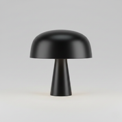 Black Mushroom-Shaped Accent Lamp