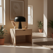 Black Mushroom-Shaped Accent Lamp