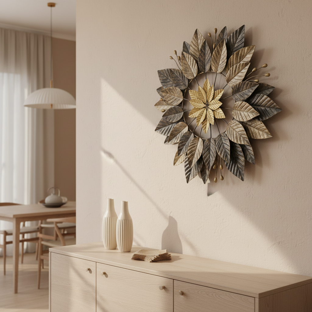 Leaf-Shaped Metal Wall Art